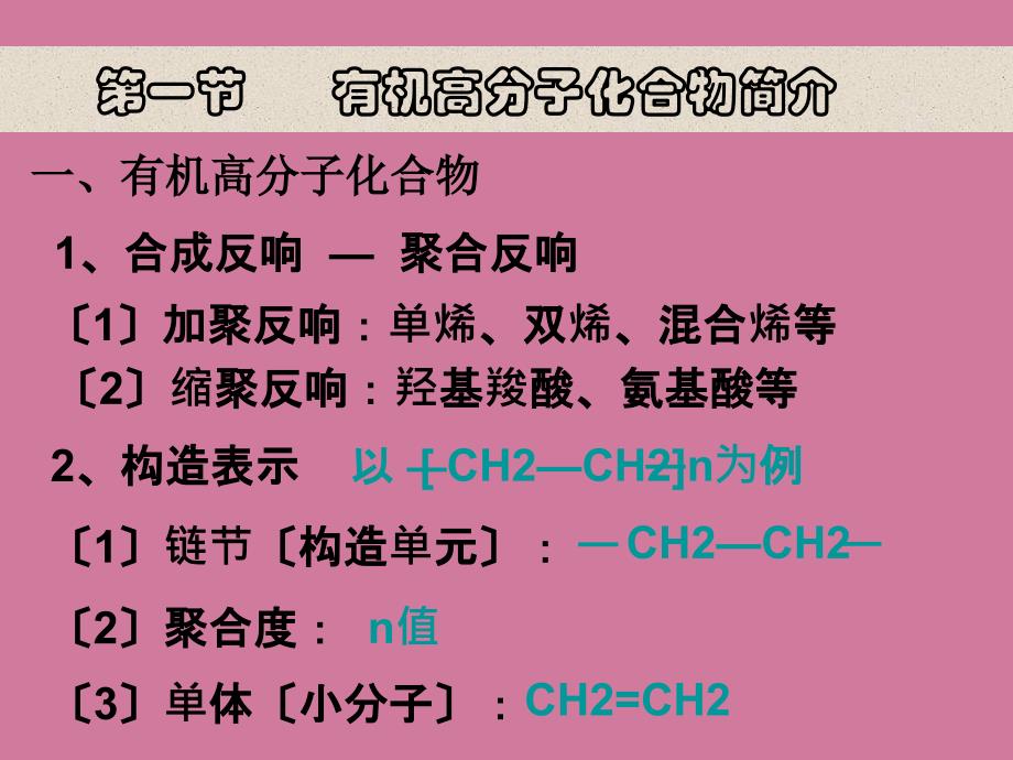 高二化学有机高分子化合物简介ppt课件_第3页