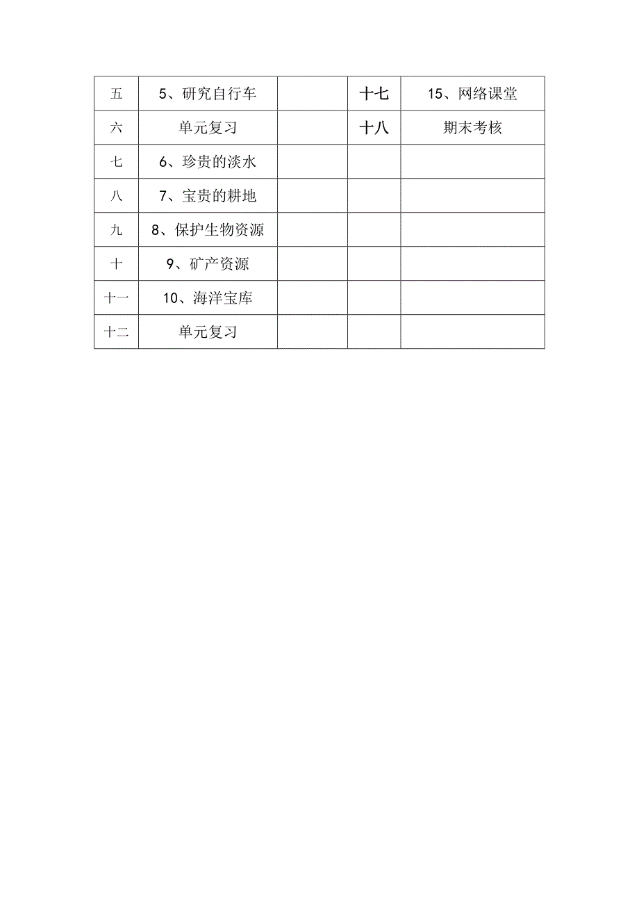 粤教版六年级科学下册教学计划_第3页