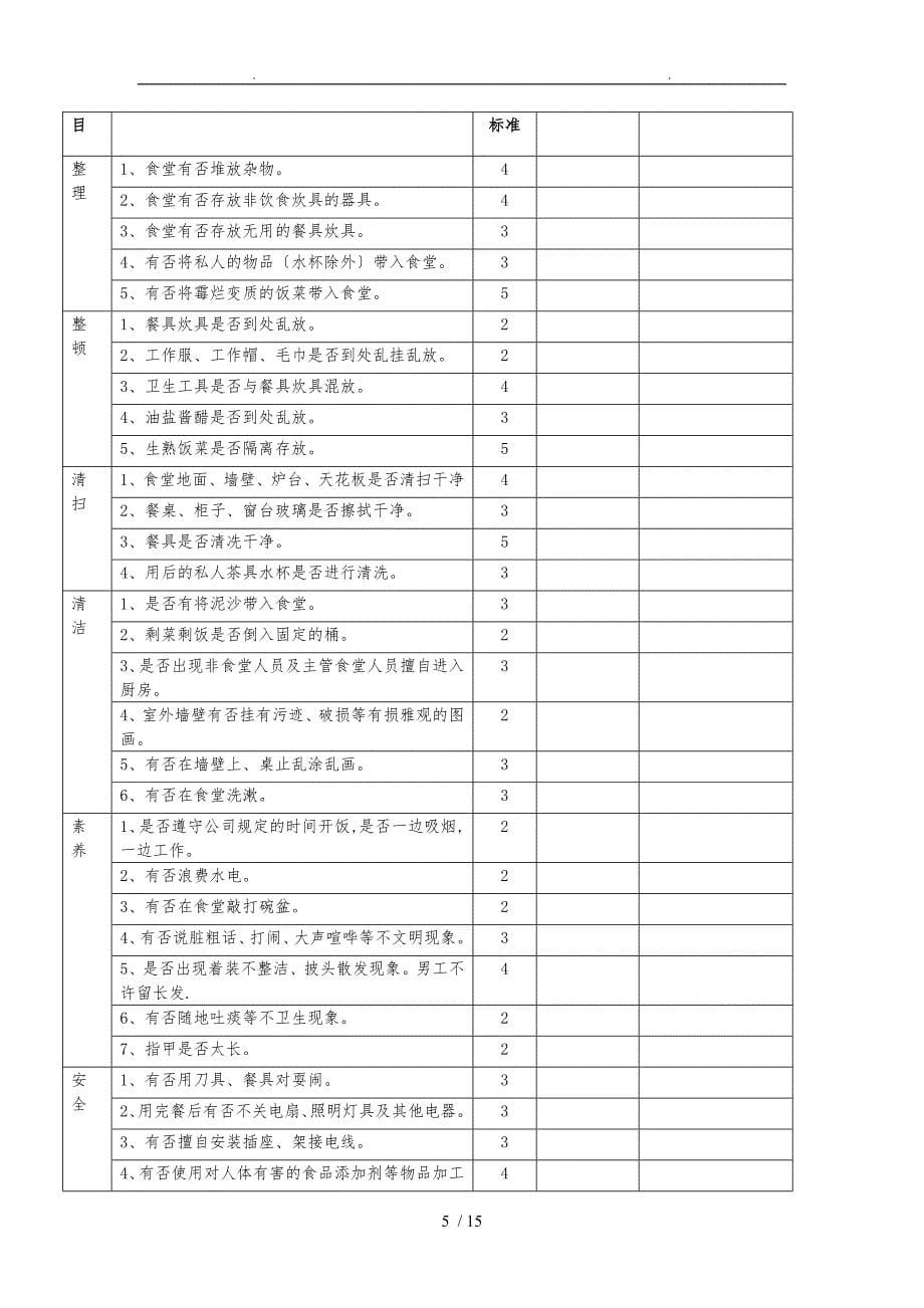 标准版公司6S检查表_第5页