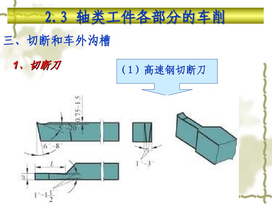 【中专校教学课件】车工工艺学轴类切断与车槽_第4页