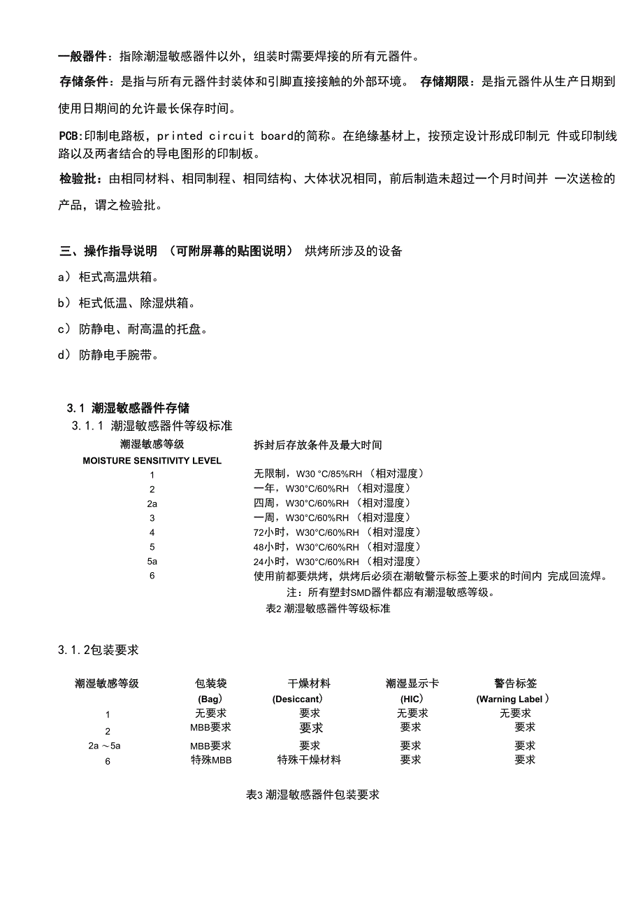 潮敏元器件存储和使用_第3页