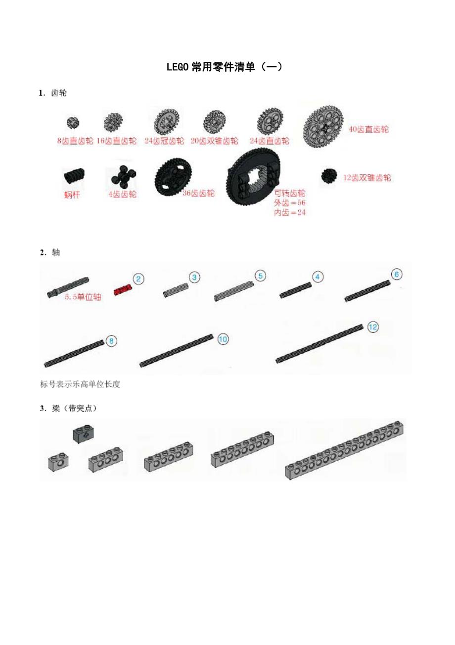 常用乐高零件清单_第1页