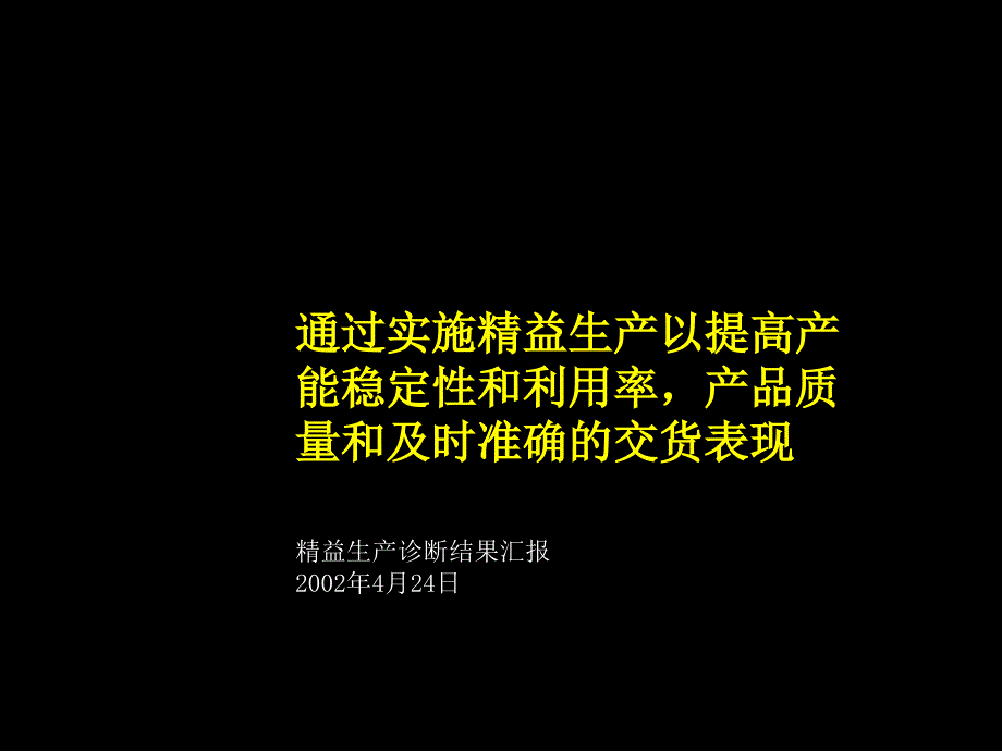 通过实施精益生产以提高产能稳定性和利用率课件_第1页