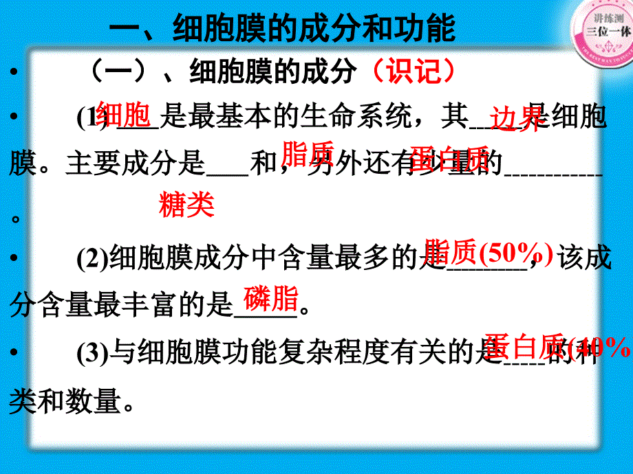 一轮复习第三章细胞的基本结构ppt课件_第3页