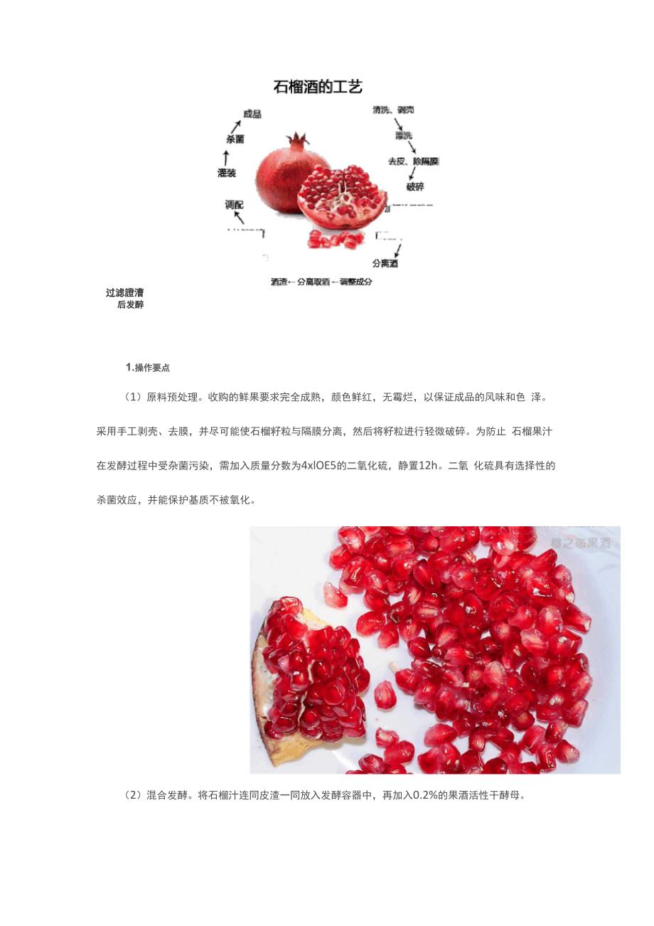果酒的生产工艺-以石榴酒为例_第1页