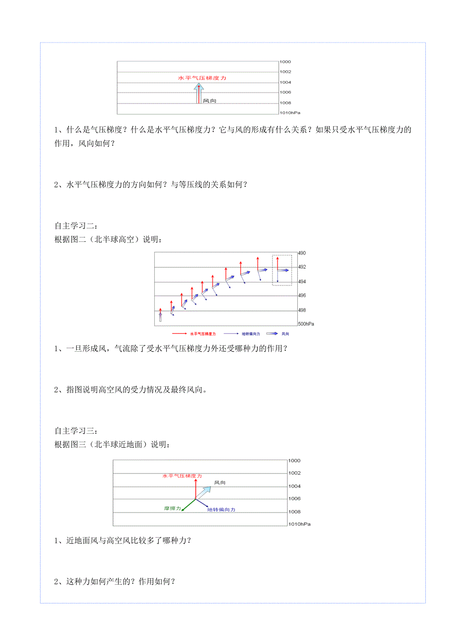 大气的水平运动教学设计._第3页