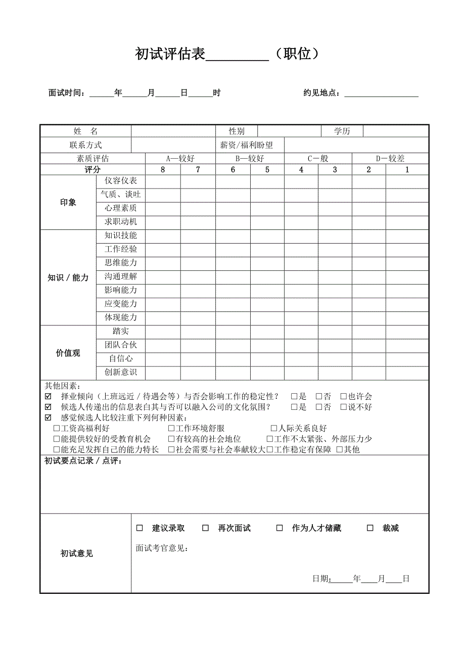 拟定人力资源表格_第2页