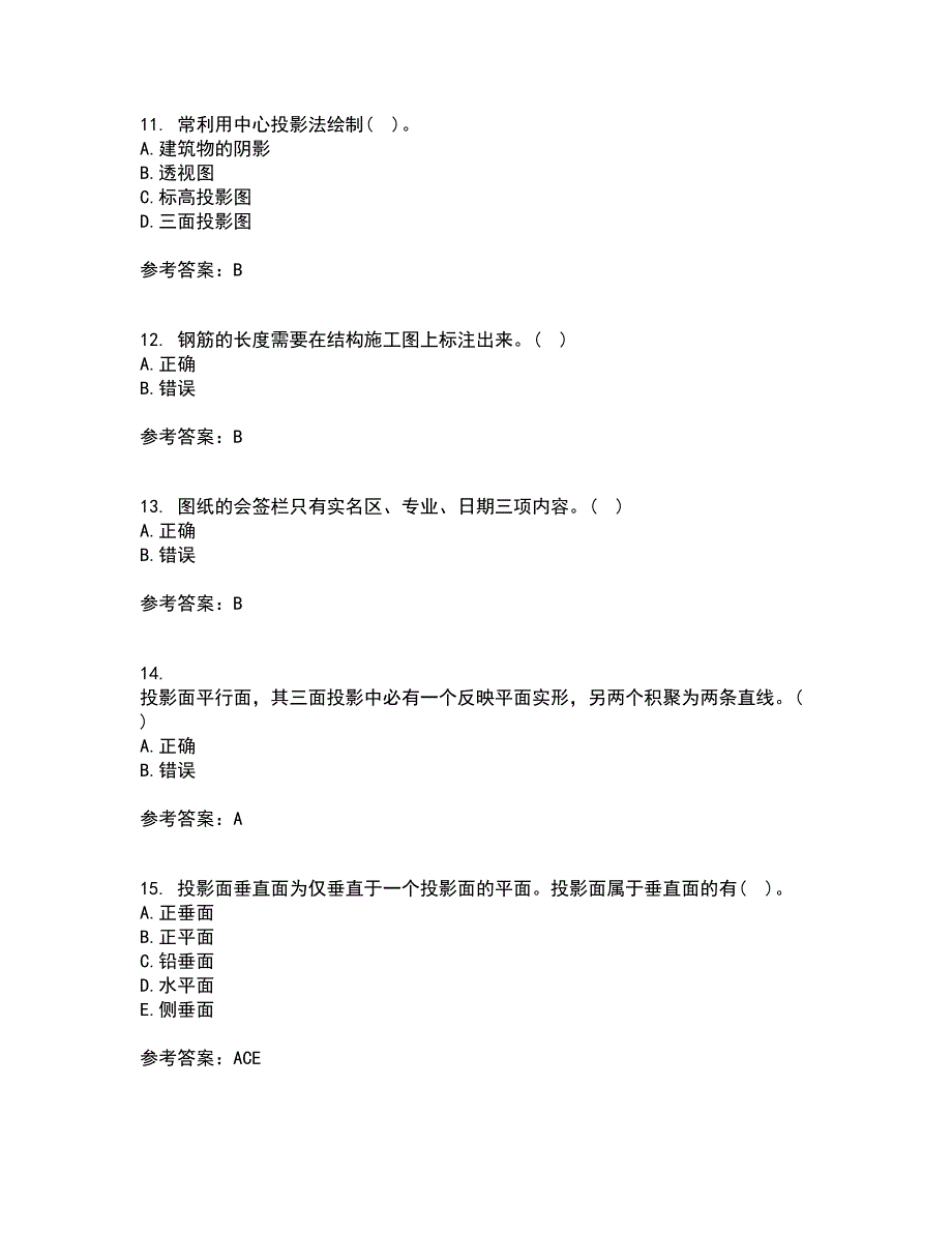 大连理工大学21秋《建筑制图》平时作业2-001答案参考57_第3页