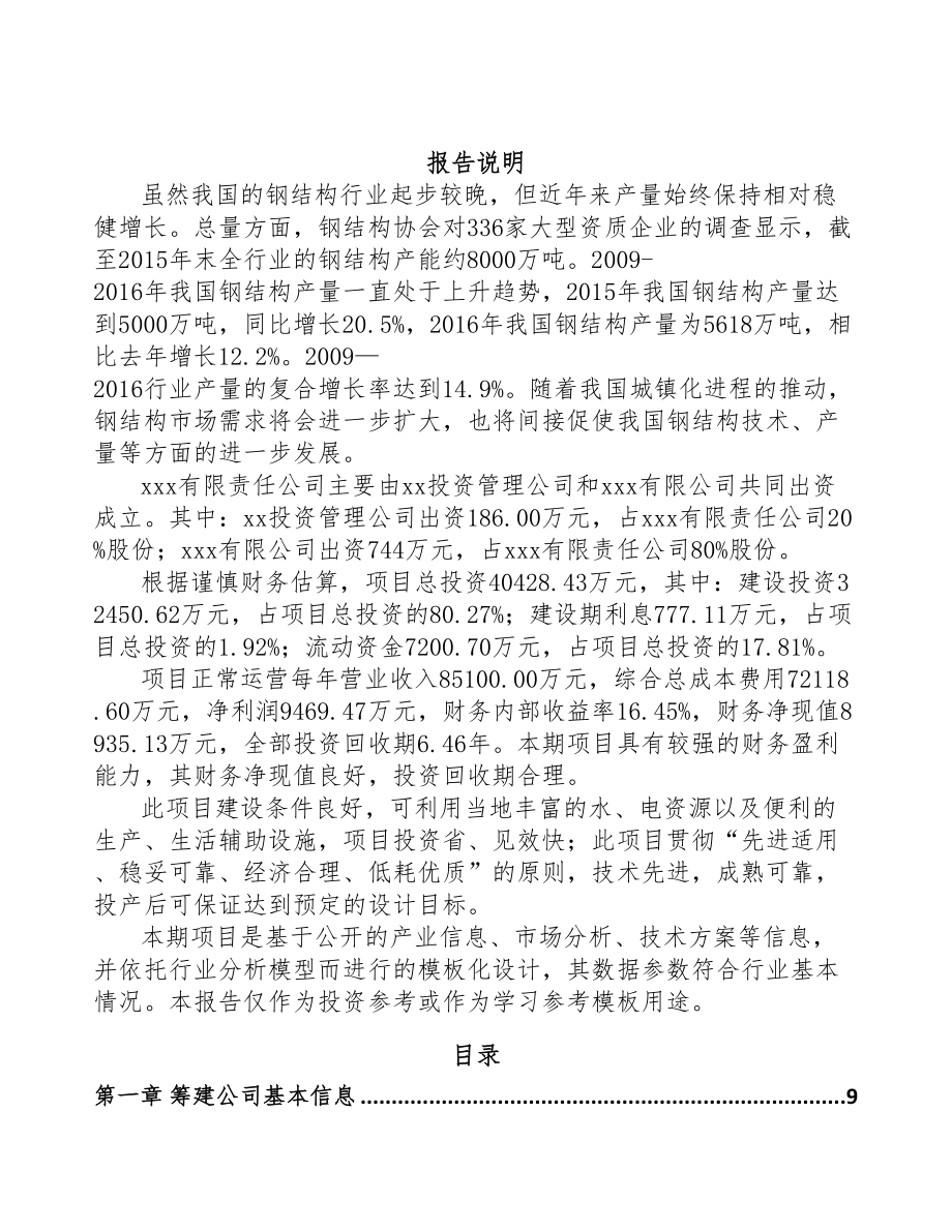 三门峡关于成立型钢公司可行性报告(DOC 79页)_第2页