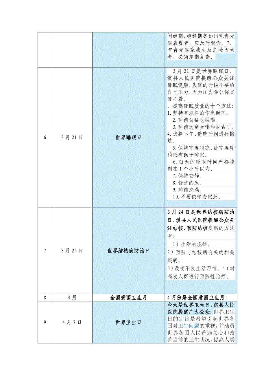 卫生与健康活动日一览表.doc_第2页