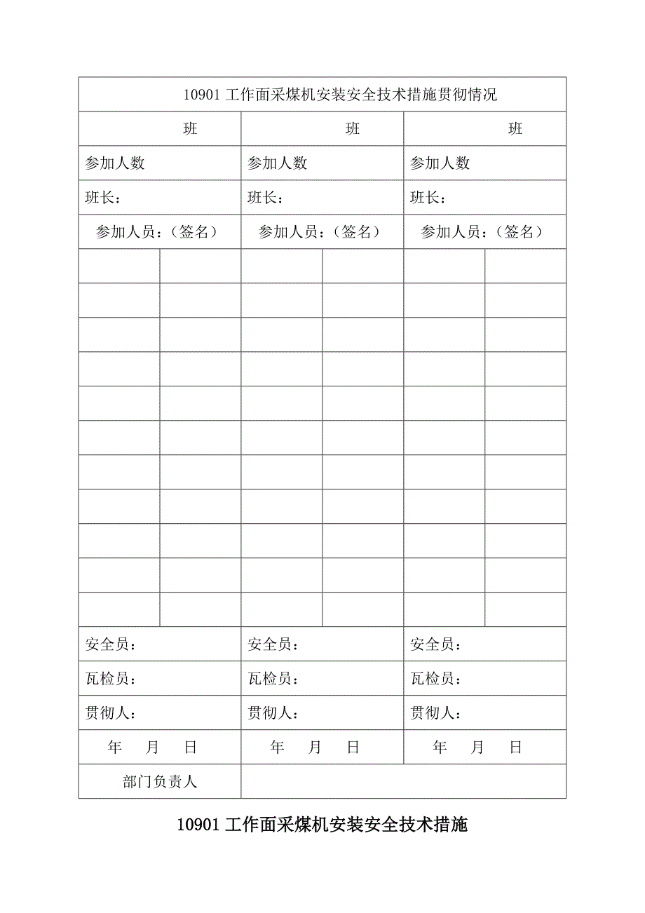 兴隆煤矿10901工作面采煤机安装安全技术措施_第3页