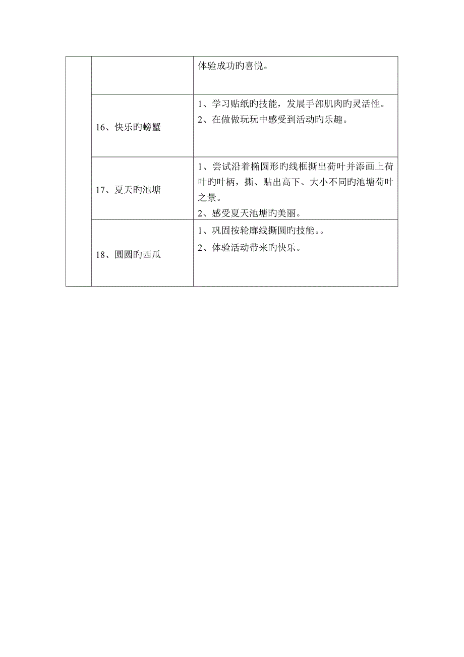 小班下学期纸艺活动计划_第3页