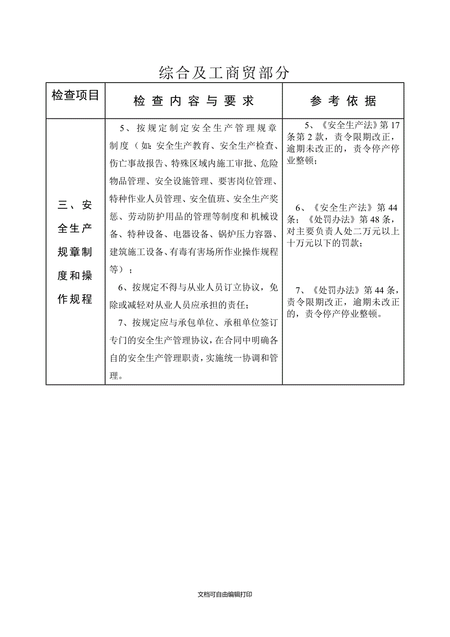 生产经营单位安全生产执法检查参照表(处罚)_第2页