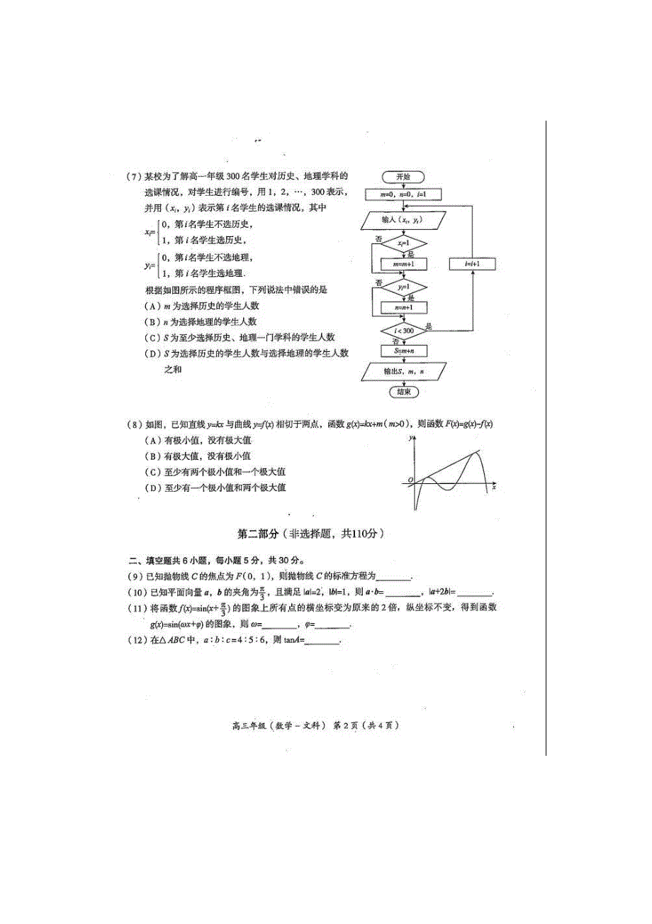 北京市海淀区高考二模文科数学试卷Word版含答案_第2页