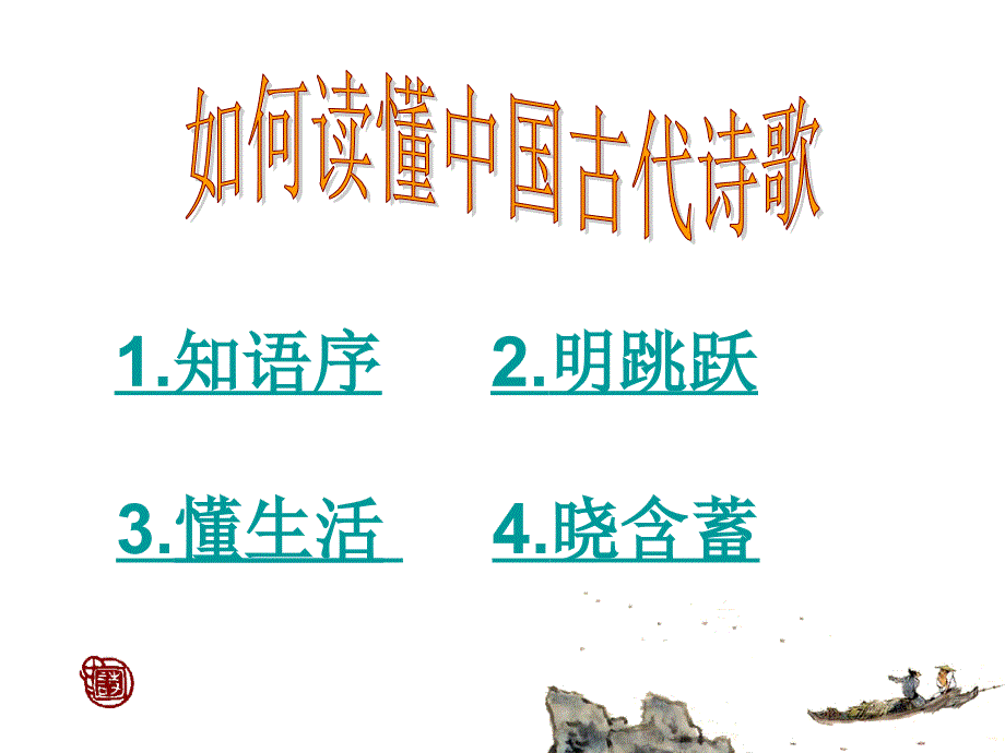 高中二年级语文选修1第一课时课件_第3页