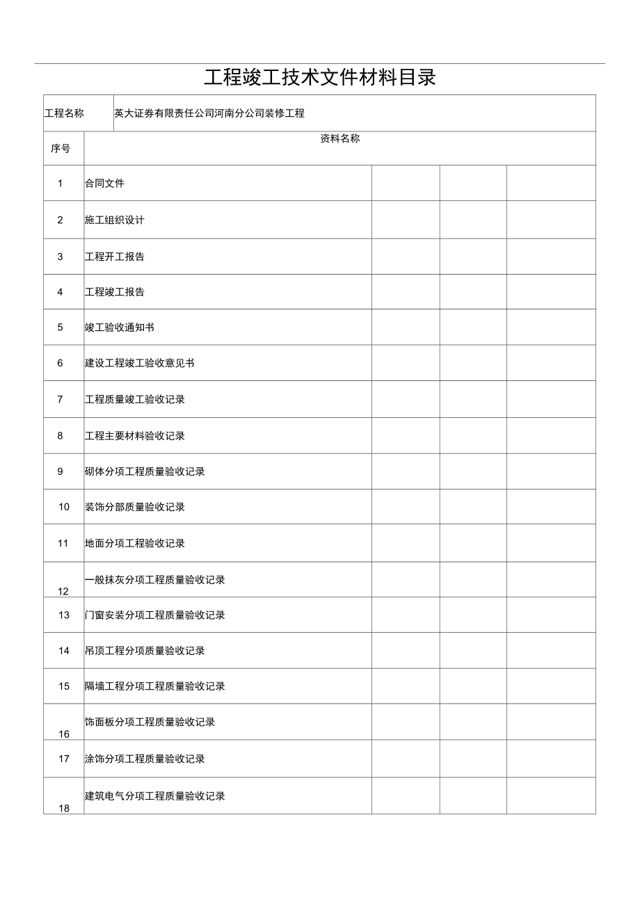 精装修工程竣工资料(全部)完整版_第3页