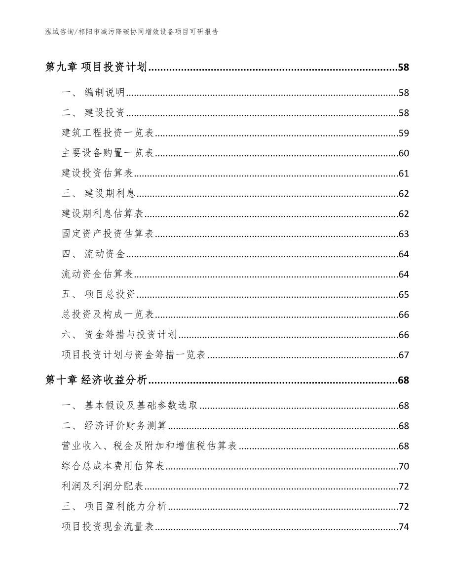 祁阳市减污降碳协同增效设备项目可研报告范文_第4页