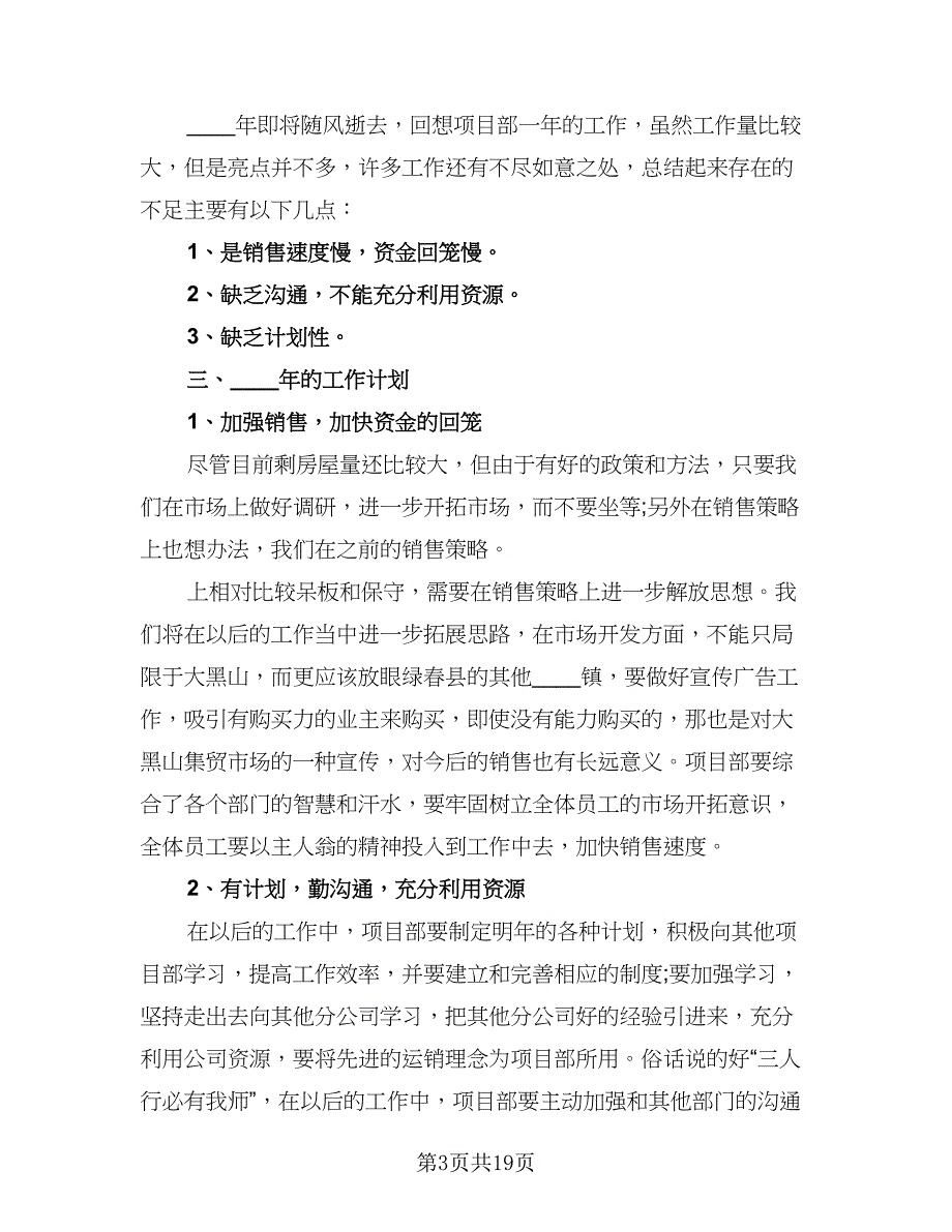 2023年度项目部汇报总结标准范文（7篇）.doc_第3页