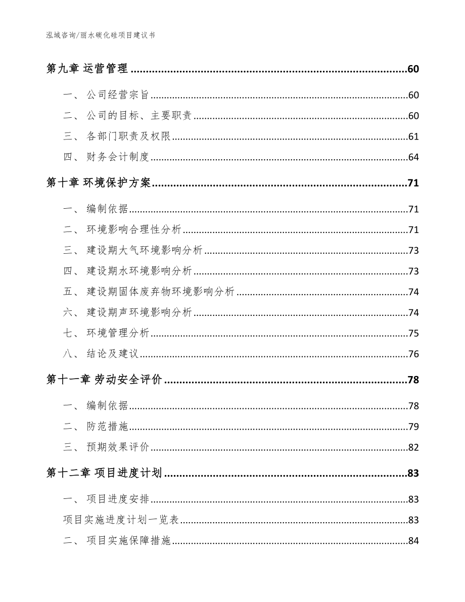 丽水碳化硅项目建议书_范文_第4页