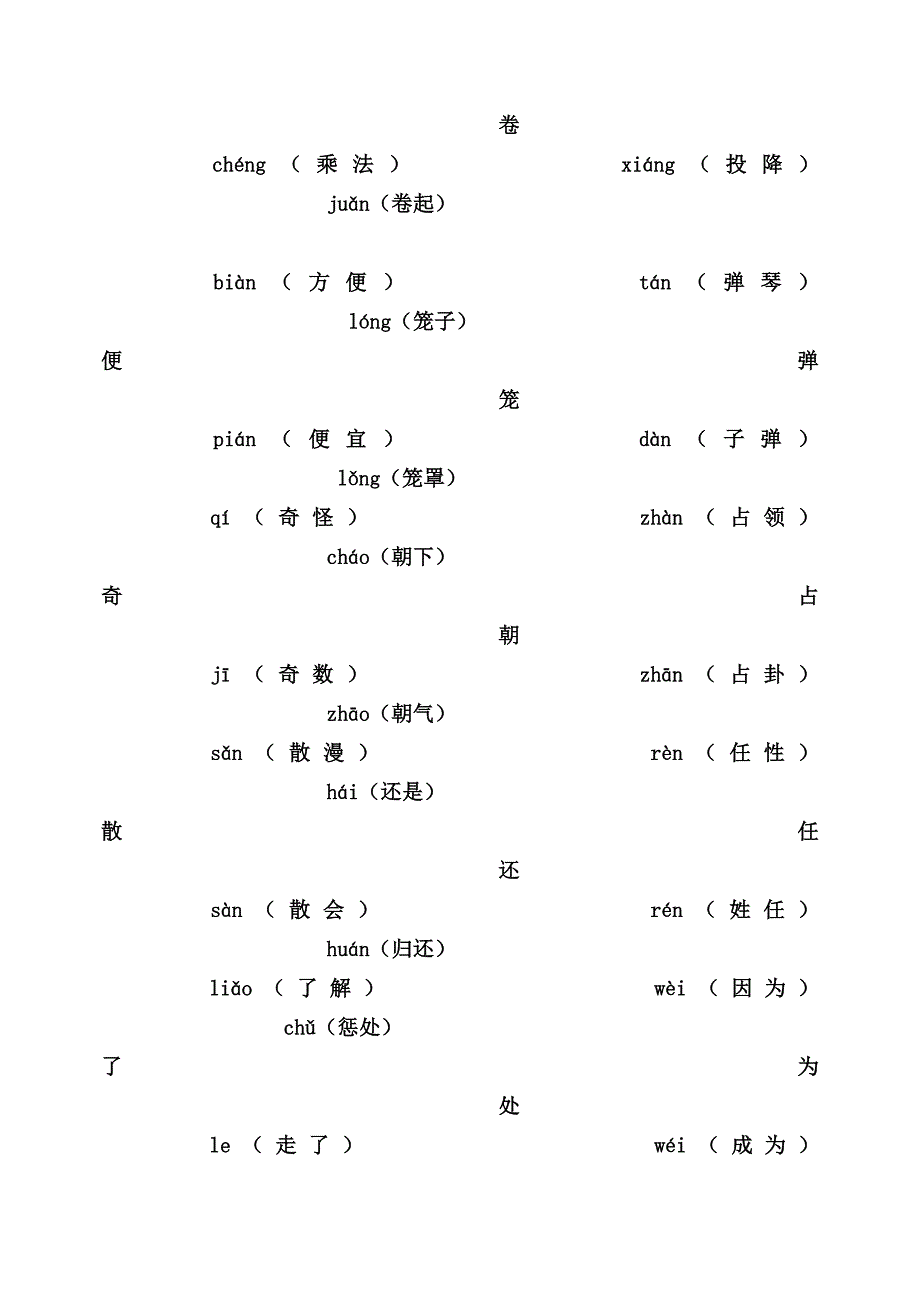 小学语文四年级上册总复习资料-字词_第3页