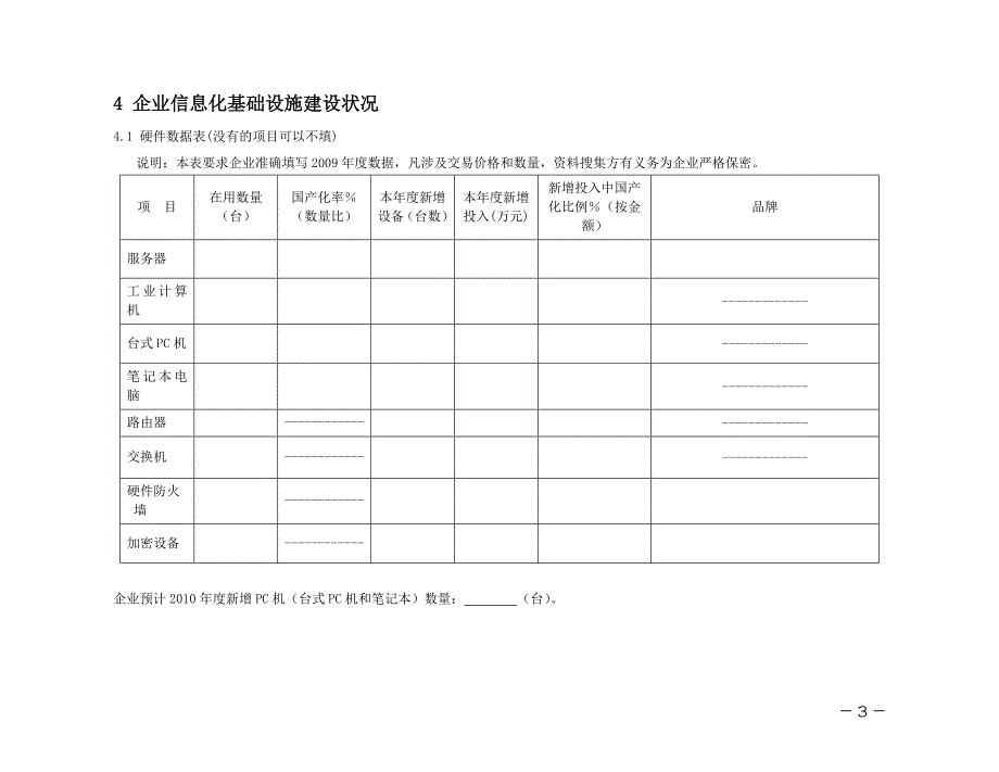 舟山船舶制造企业信息化状况调查表_第3页