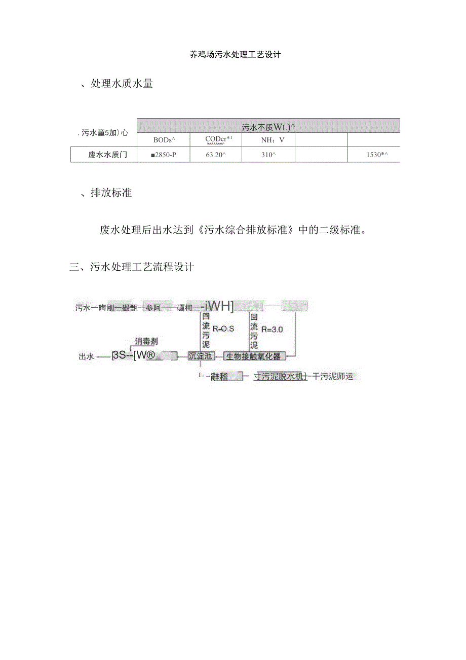 养鸡场污水处理工艺设计_第1页