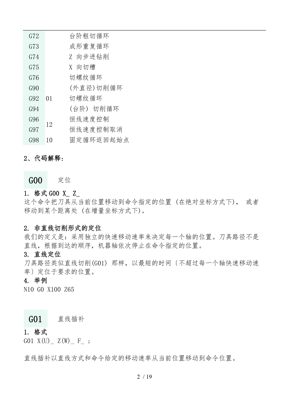 Fanuc数控车床G代码及M指令_第2页