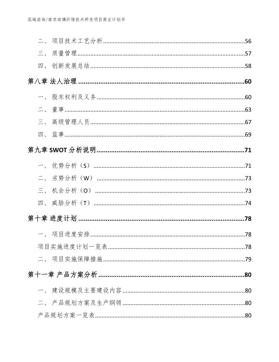 南京玻璃纤维技术研发项目商业计划书【参考范文】_第5页