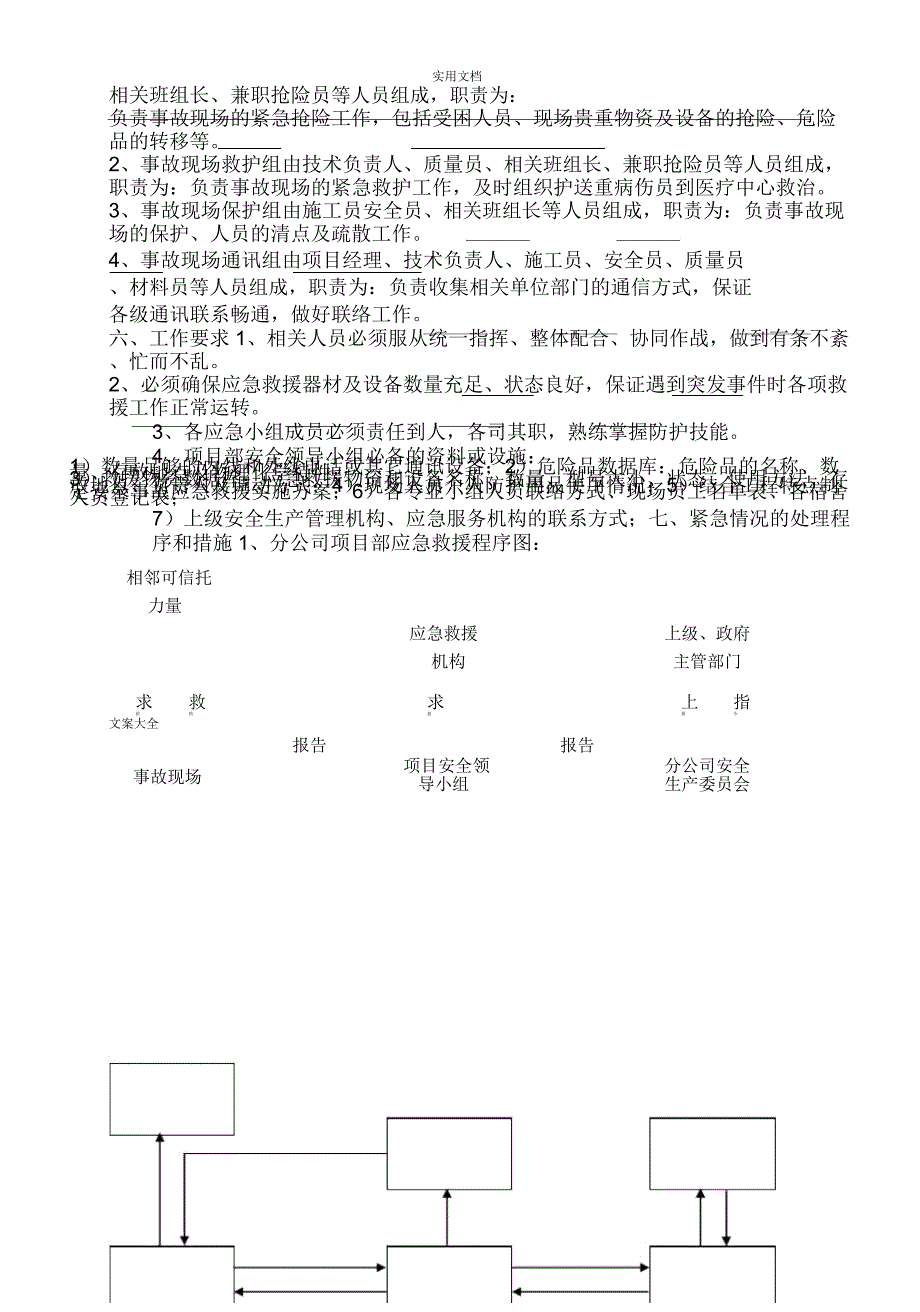 中建项目部应急救援预案编制指南设计(2006)_第2页