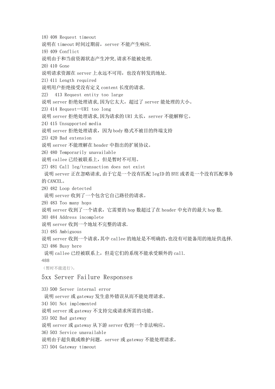 SIP协议错误代码大全_第2页