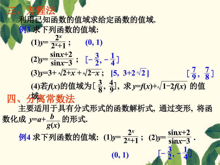 函数的值域函数第二章高三数学第一轮复习课件函数第二章高三数学第一轮复习课件_第3页