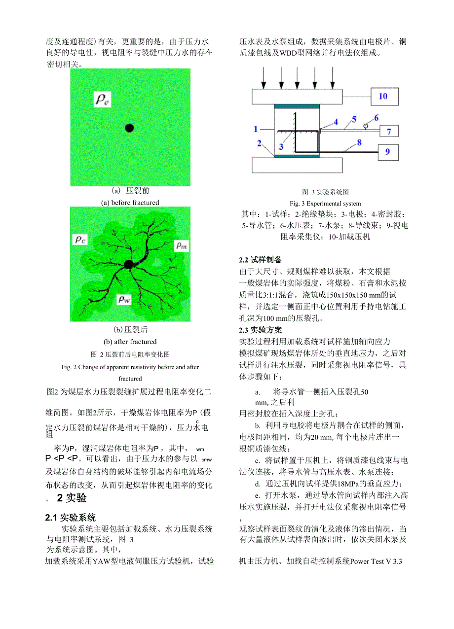 煤岩体水力压裂过程视电阻率响应实验_第4页