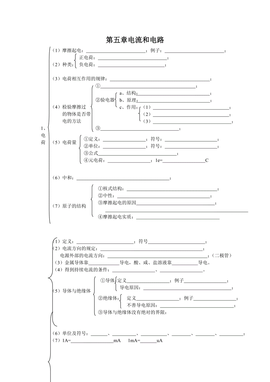 第五章电流和电路_第1页