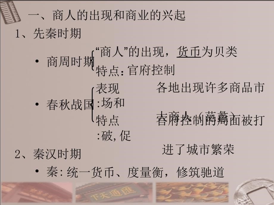 高中历史全套课件教案及练习整理之三古代商业的发展新人教必修2课件古代商业的发展1_第5页