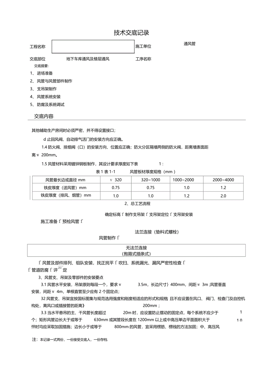 地下车库通风管道安装技术交底_第3页