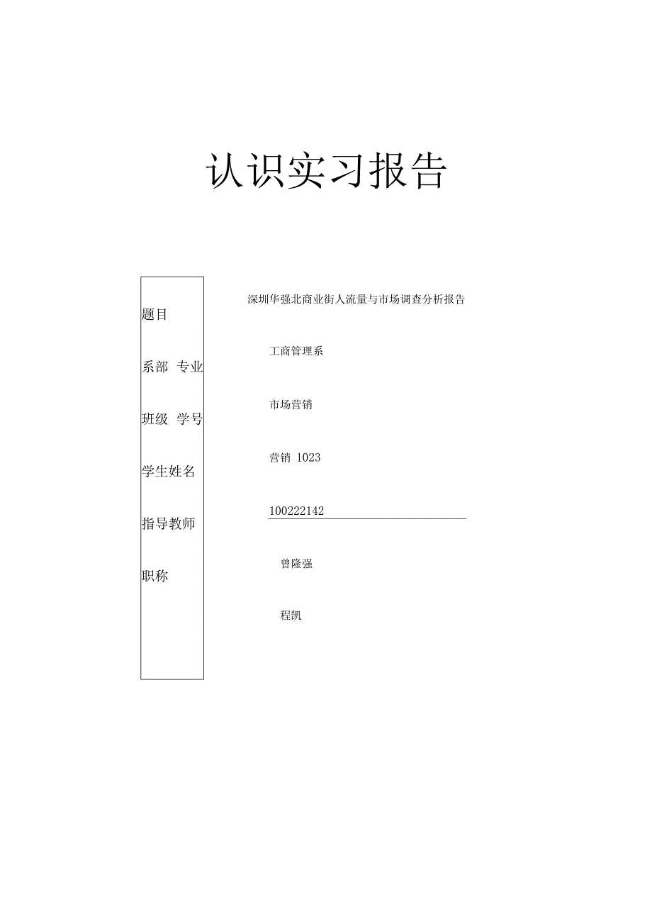 商业街人流量与场调查分析报告_第1页