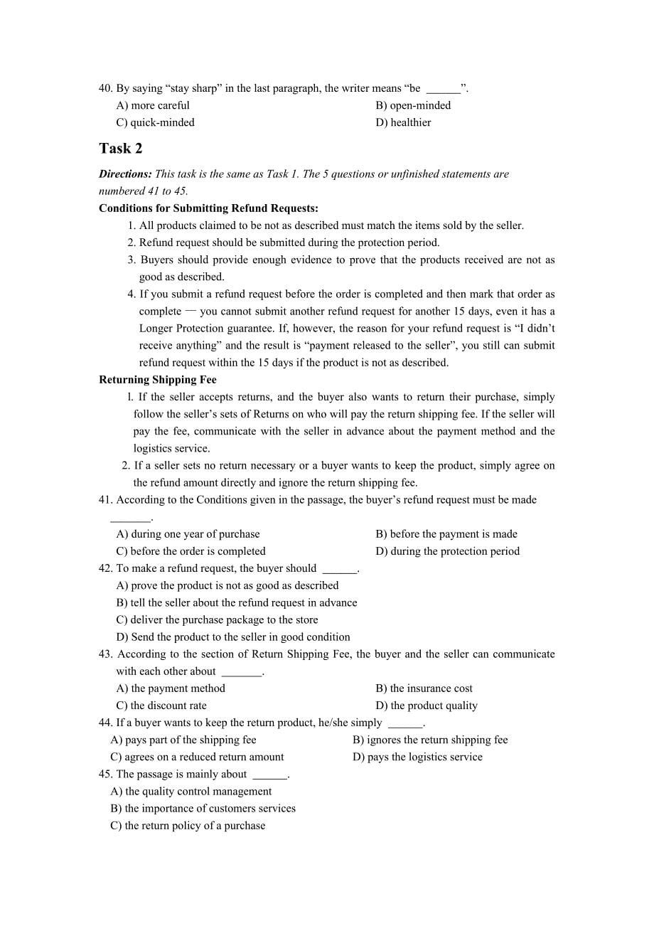 高等学校英语应用能力考试(A级)2016年6月真题及答案.docx_第5页