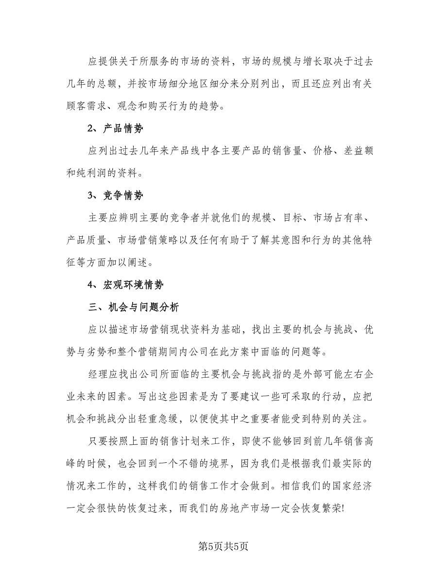 2023年销售经理的工作计划标准范本（三篇）.doc_第5页