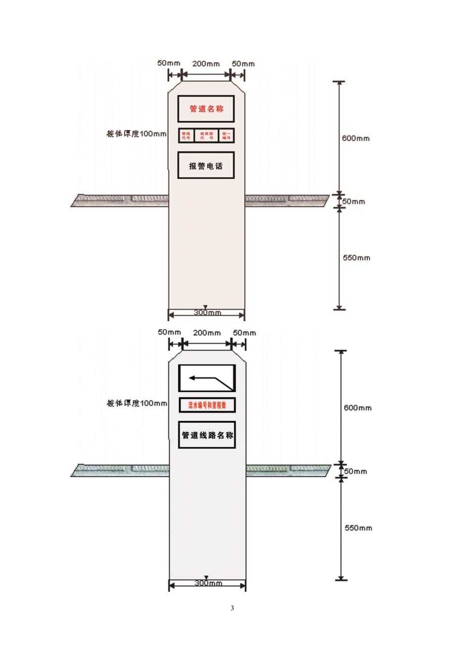 天然气公司地面标识制作及埋设标准_第3页