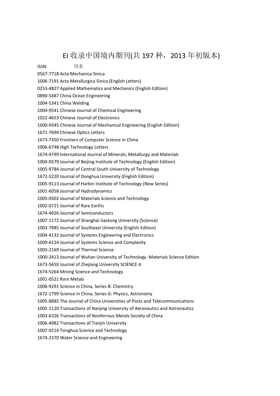 ei收录及北大中文核心期刊目录.doc_第1页