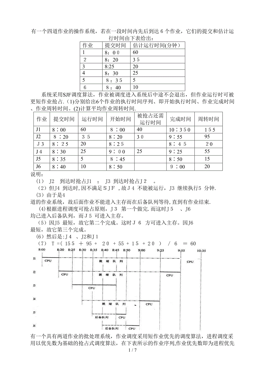 作业进程调度_第1页