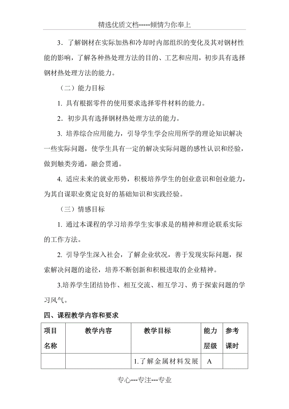 金属工艺学课程标准_第2页