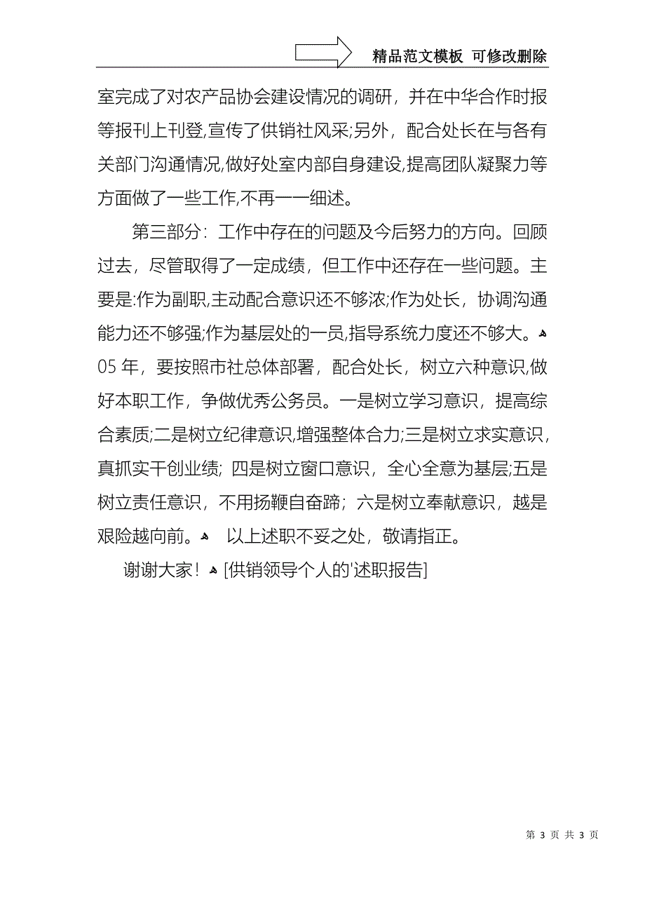 供销领导个人的述职报告_第3页