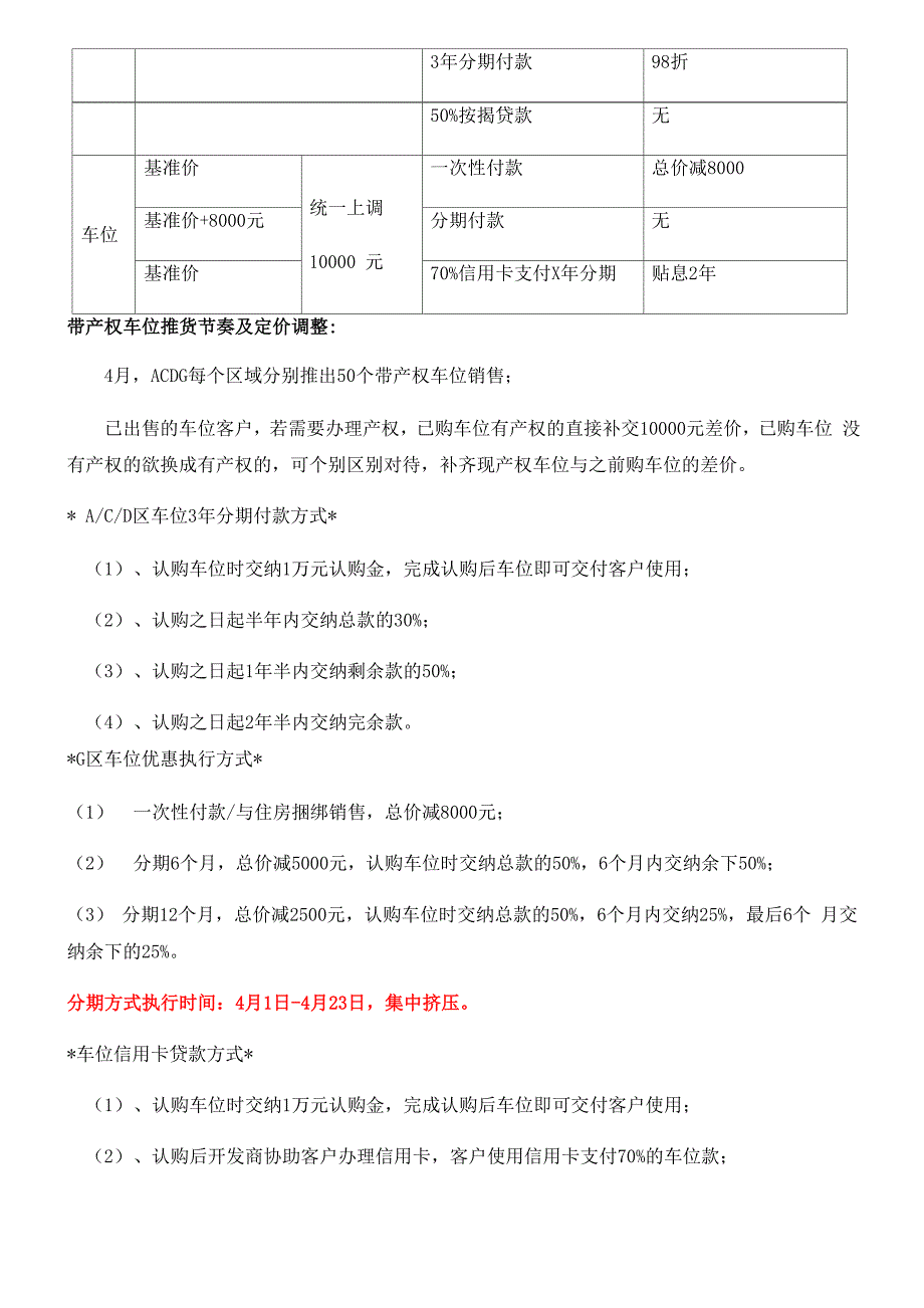 车位营销执行方案_第4页