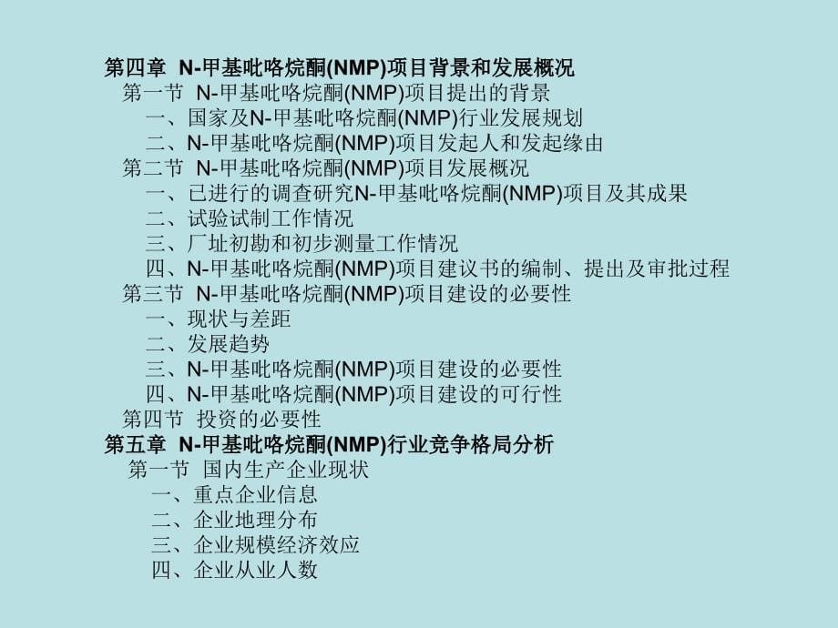 N甲基吡咯烷酮(NMP)项目可行性研究报告_第5页