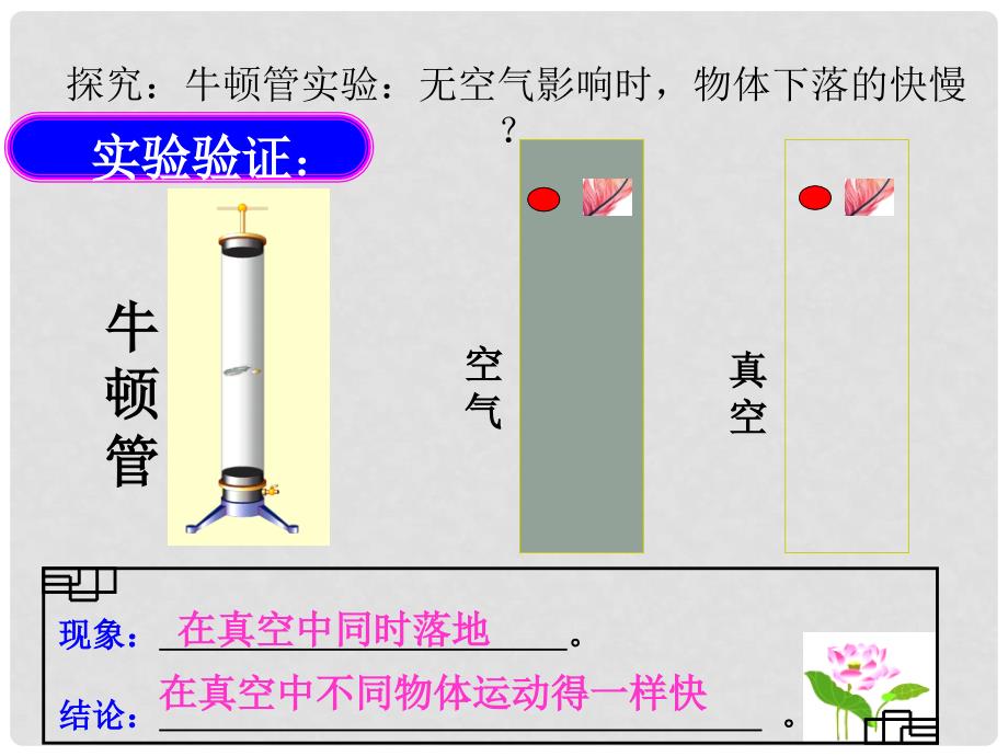 山西省运城市高中物理 第二章 匀变速直线运动的研究 2.5 自由落体运动课件 新人教版必修1_第4页