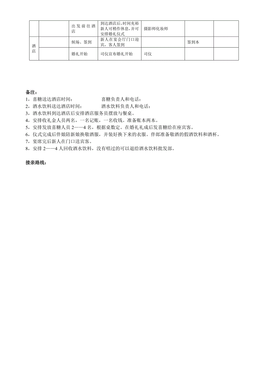 婚礼当天流程表(详细版)_第2页