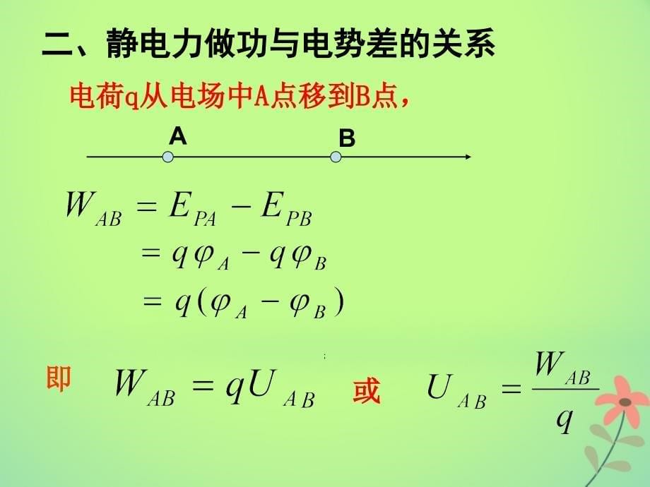 吉林省伊通满族自治县高中物理第一章静电场1.5电势差课件新人教版选修_第5页