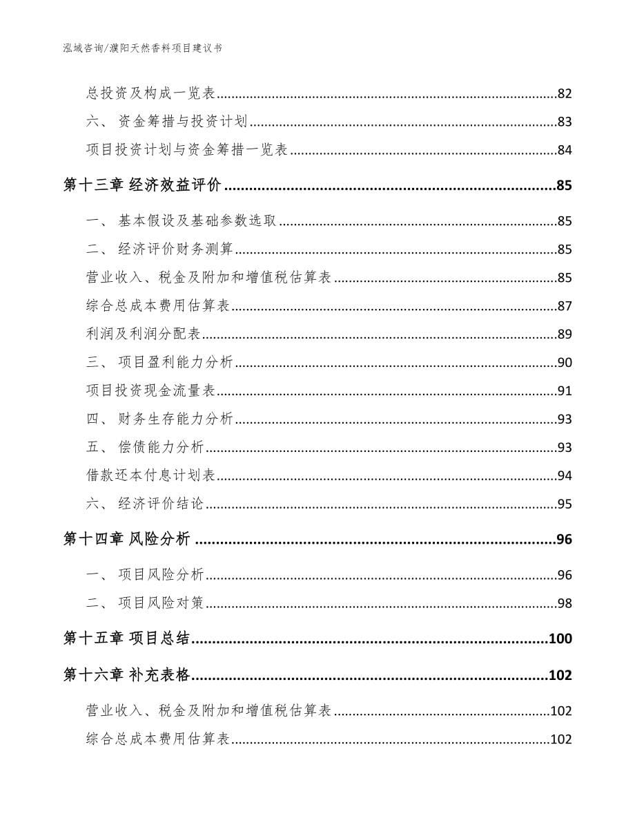 濮阳天然香料项目建议书范文模板_第5页