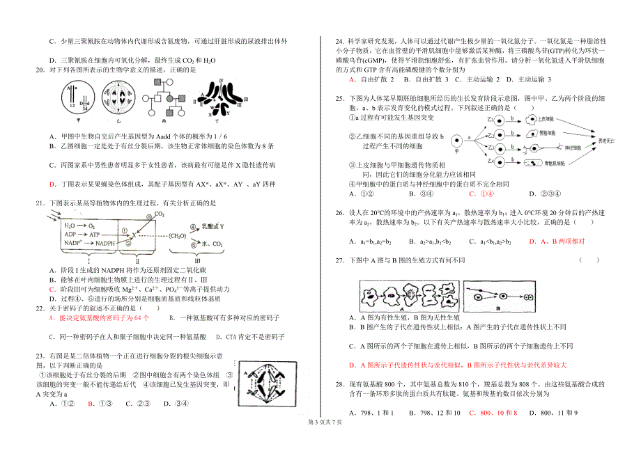 高三四模试题_第3页